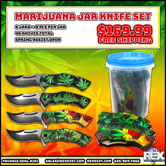 Package Deal #151 - Marijuana Jar Knife Set | FREE SHIPPING