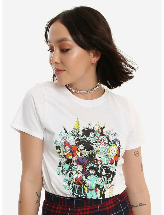 Women Junior's Anime My Hero Academia Class 1-A Group Tee T-Shirt - Rex Distributor, Inc. Wholesale Licensed Products and T-shirts, Sporting goods,