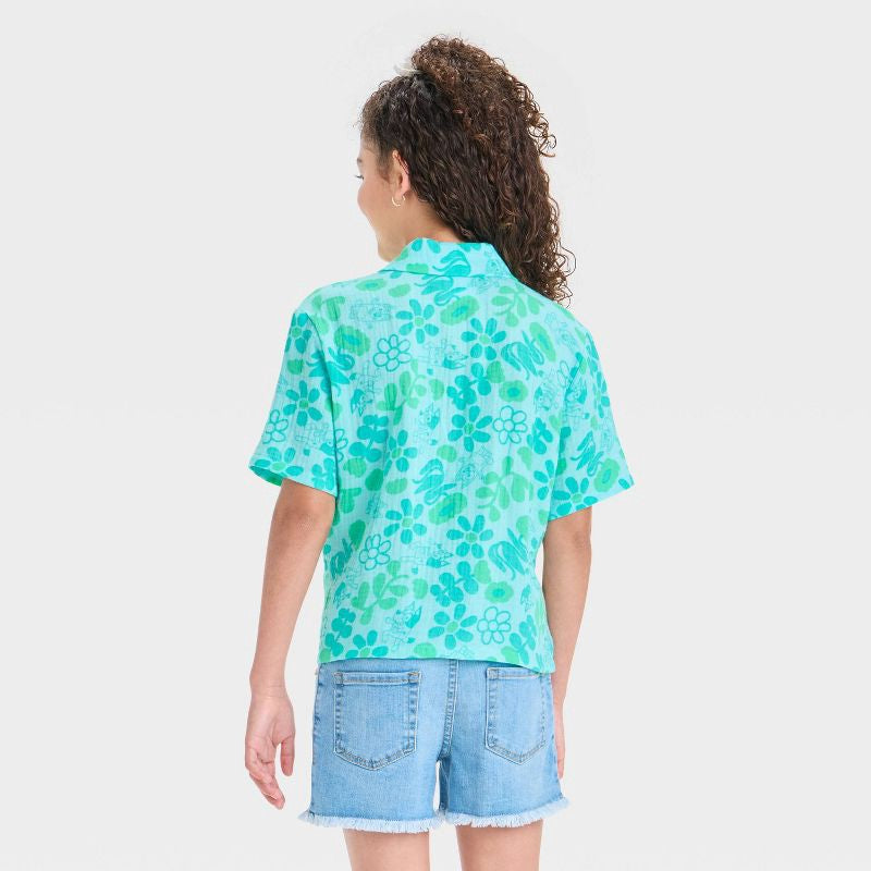 Girls' Bluey Cabana Top - Teal Blue