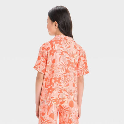 Disney Girls' Moana Gauze Cabana Top - Orange