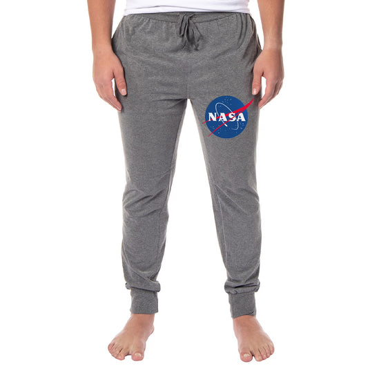 Men's Grey NASA Classic Logo Jogger Pants