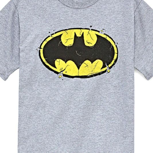Boy's DC Comics Batman Crumbling Bat Logo Graphic Tee T-Shirt