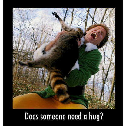 Men's Black Elf Someone Needs A Hug Graphic Tee T-Shirt