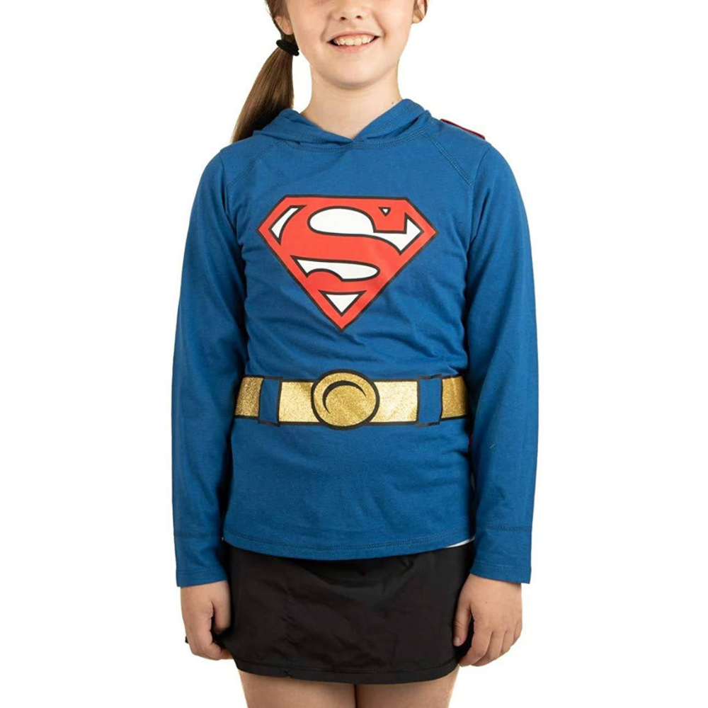 Youth Girls Supergirl DC Comics Hoodie Sweatshirt with Cape - Rex Distributor, Inc. Wholesale Licensed Products and T-shirts, Sporting goods,