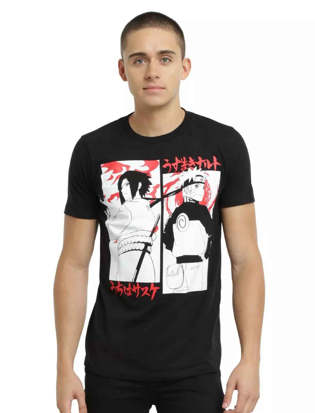 Men's Naruto Shippuden Naruto Vs. Sasuke T-Shirt Tee