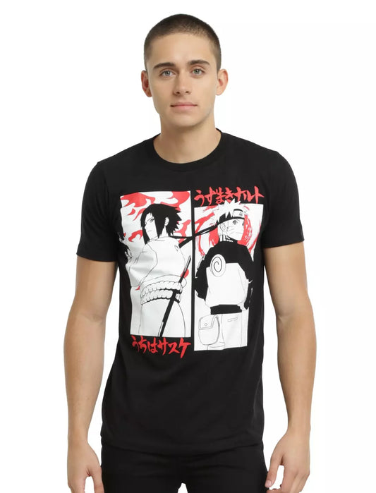 Men's Naruto Shippuden Naruto Vs. Sasuke T-Shirt Tee