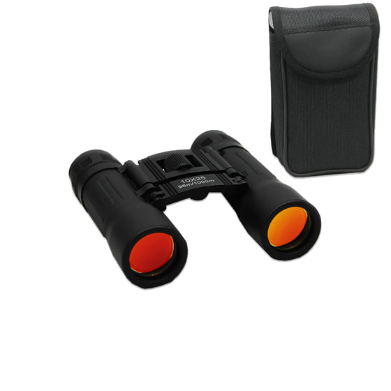 Compact 10x25-BR Ruby Lens Binoculars by Rex Distributor, Inc. featuring a lightweight design and adjustable eyepieces for travel.