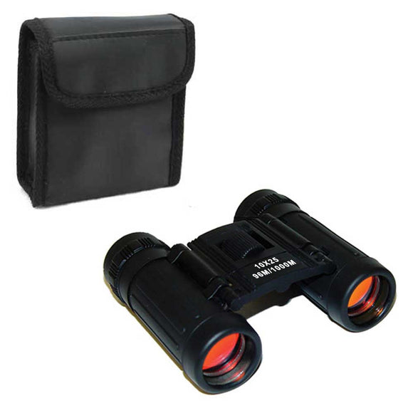 10X25-BR Compact Traveling Ruby Lens Binoculars