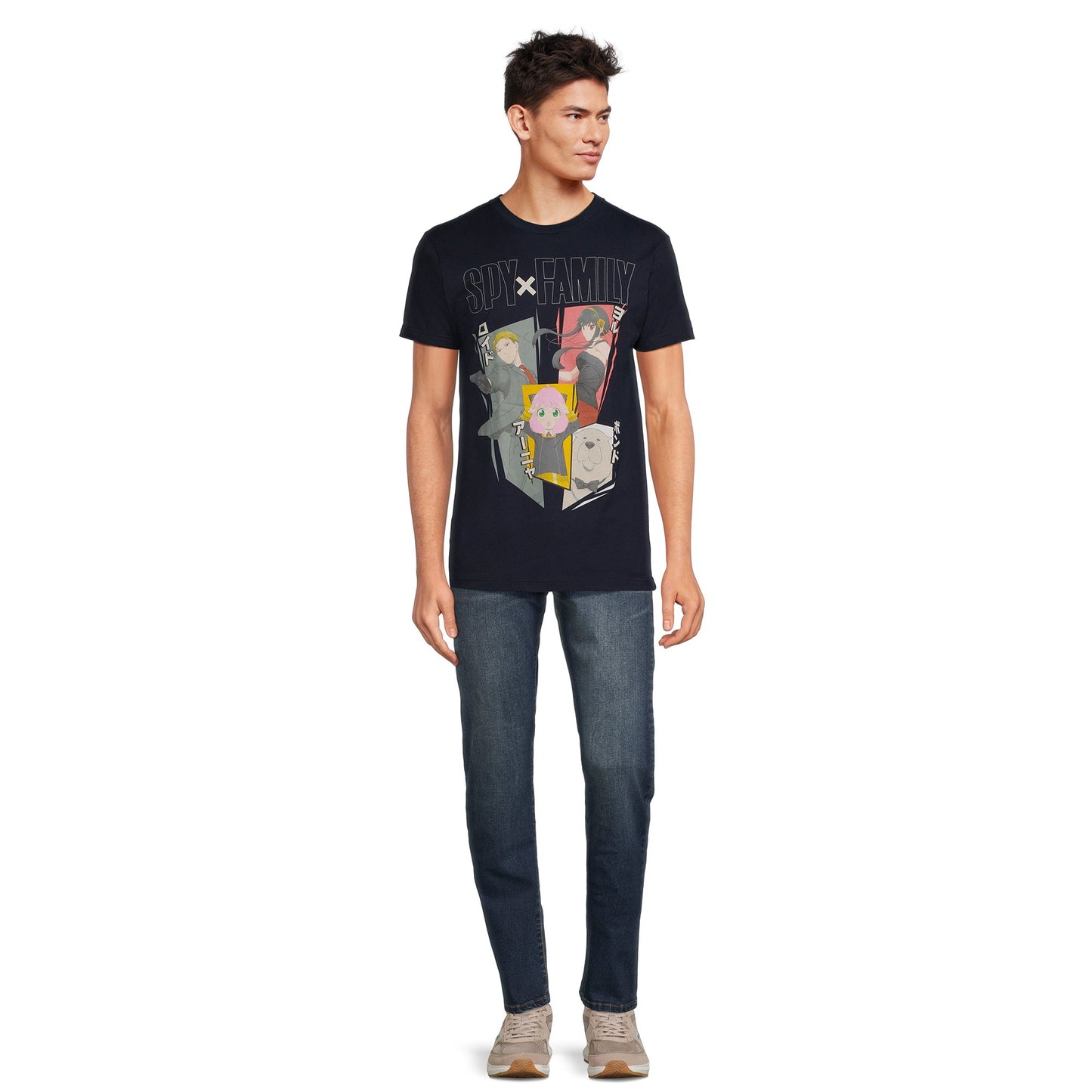 Men's Navy Spy Family Graphic Tee T-Shirt