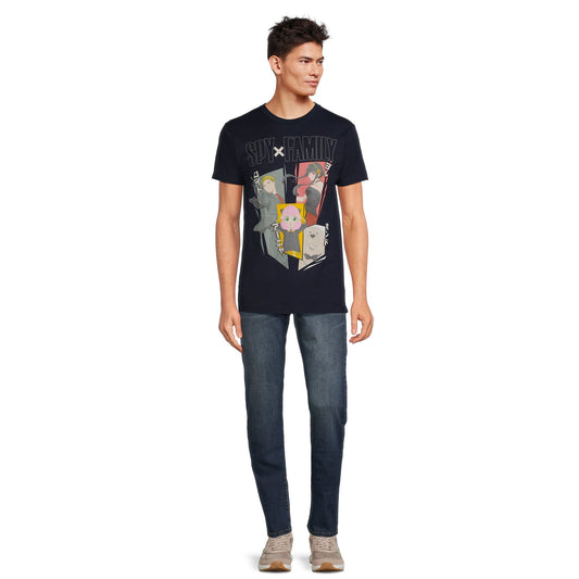 Men's Navy Spy Family Graphic Tee T-Shirt