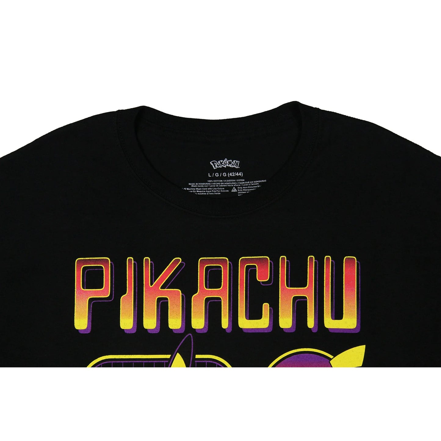 Pokemon Men's Pikachu Graphic Print Tee with Short Sleeves