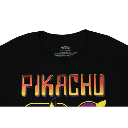 Pokemon Men's Pikachu Graphic Print Tee with Short Sleeves