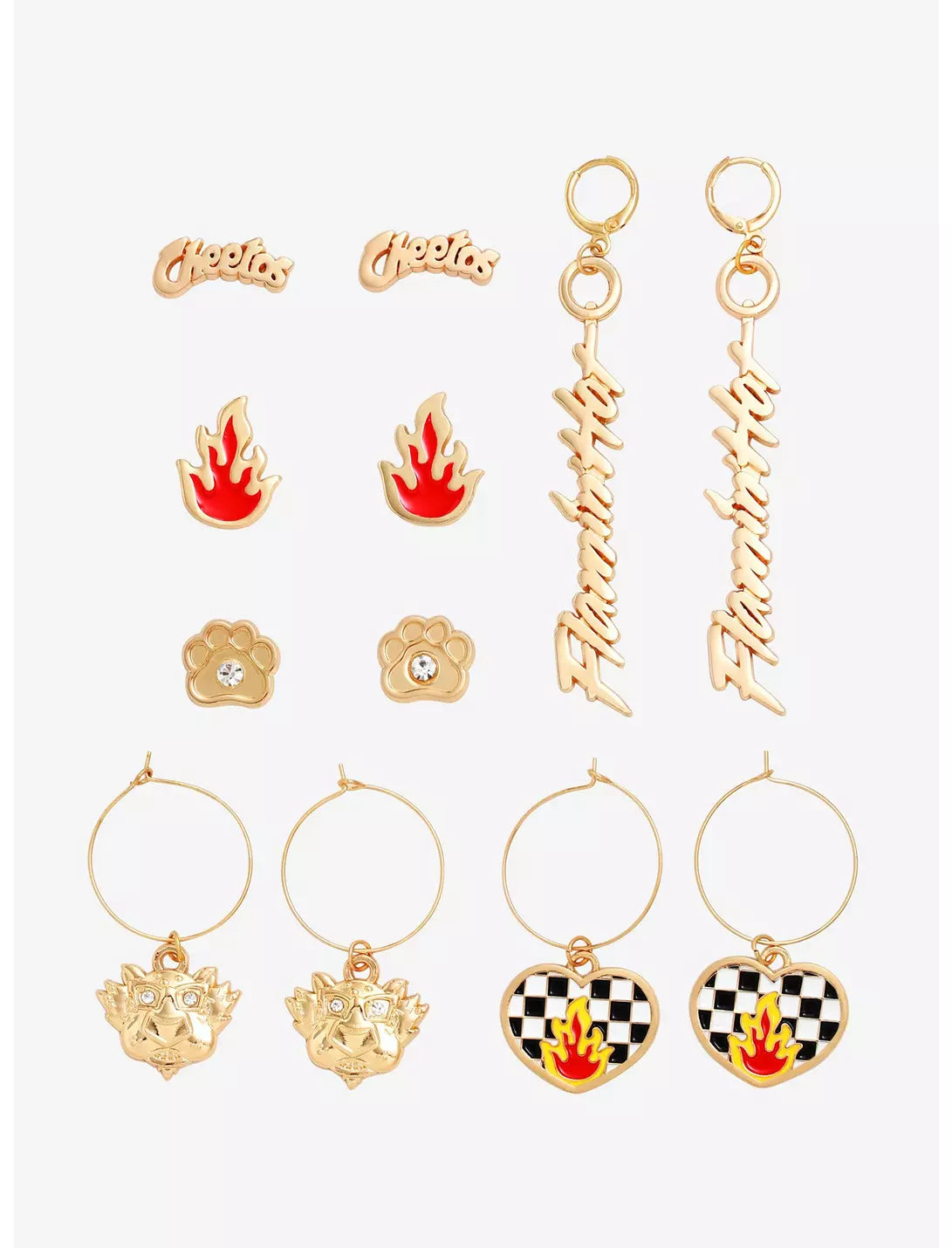 Cheetos Flamin' Hot Earring Set