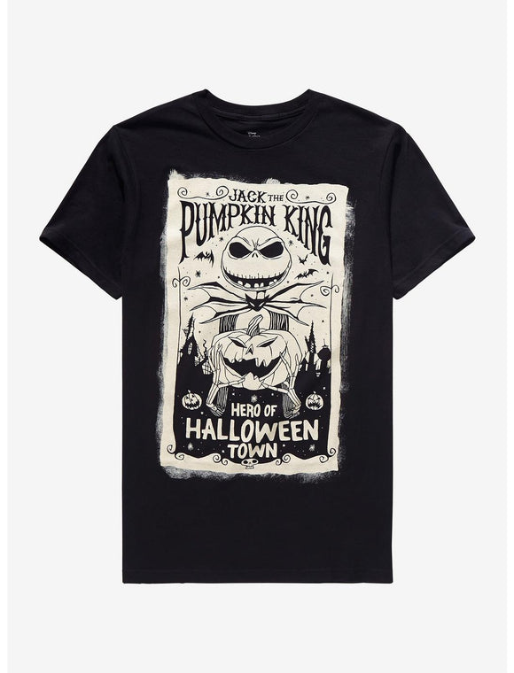 Men's The Nightmare Before Christmas Hero Of Halloween Town Poster T-Shirt Tee