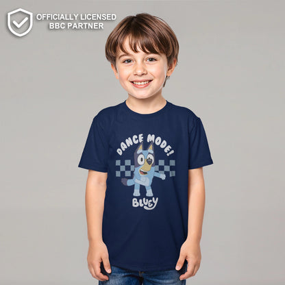 Boys Bluey Dance Mode Blue Heeler T Shirt