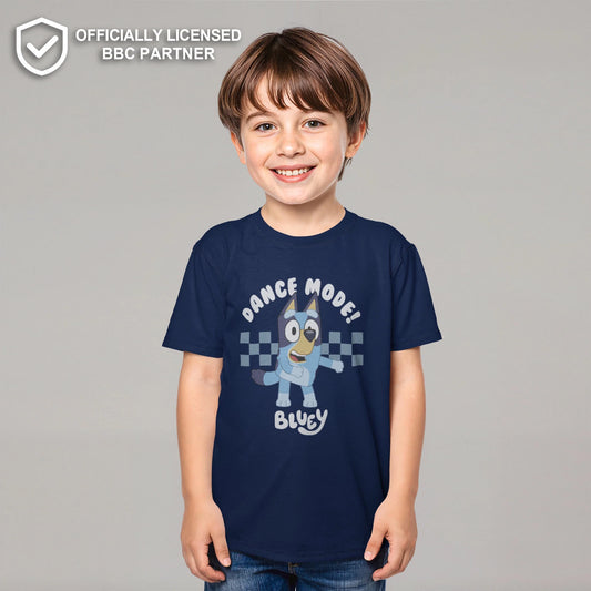 Boys Bluey Dance Mode Blue Heeler T Shirt