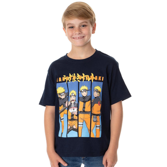 Boy's Navy Blue Naruto Shippuden Naruto Uzumaki Tee T-Shirt