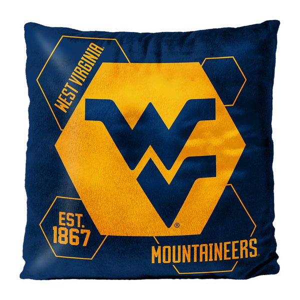 Northwest NCAA WVU West Virginia Mountaineers Velvet Pillow, 16" x 16", Connector