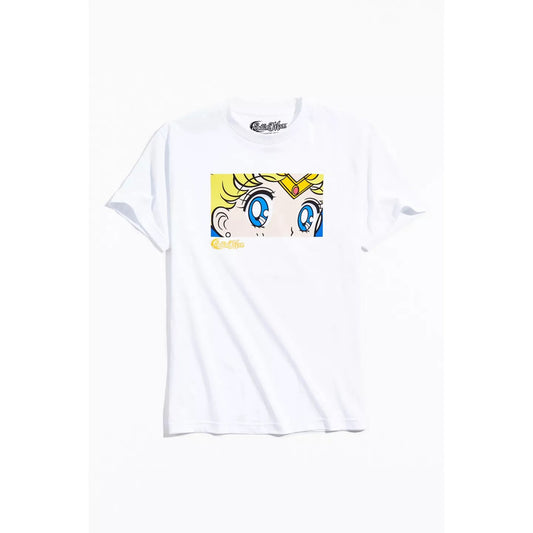 Men's Sailor Moon Her Eyes graphic T-shirt featuring Sailor Moon's eye design on a stylish Rex Distributor, Inc. shirt.
