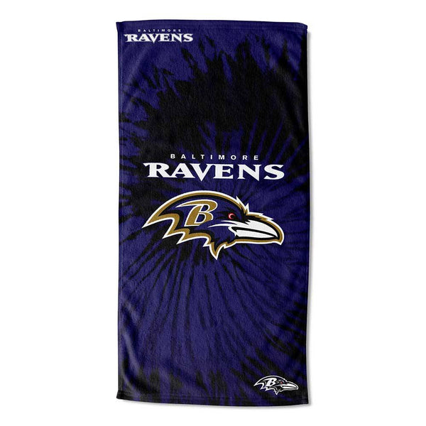 Northwest NFL Baltimore Ravens Pyschedlic Beach Towel 30" x 60"