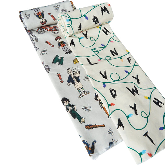 Netflix Stranger Things Cotton Fabric & Patch Diy Kit, 5 Patches And 2 Yards Of Fabric