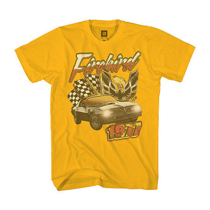 Men's Pontiac Firebird 1977 Crew Neck Short Sleeve Regular Fit Graphic T-Shirt Tee