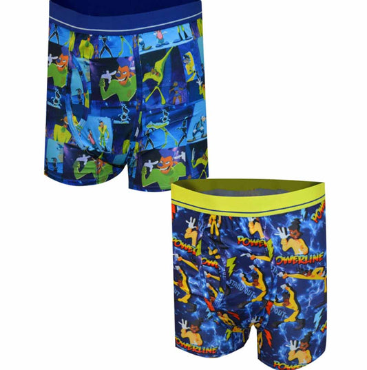 Men's Disney Powerline Eye to Eye Tour Goofy Movie 2 Pack Boxer Briefs - Blue