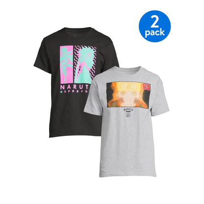 Men's Naruto Shippuden Neon Graphic T-Shirt 2-Pack