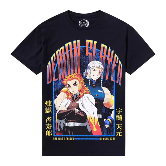 Men's Demon Slayer: Kimetsu No Yaiba Rengoku & Tengen T-Shirt Tee