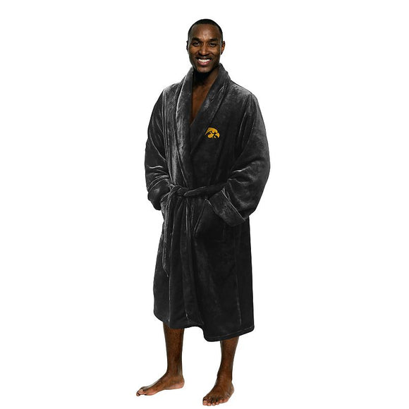 Northwest NCAA Iowa Hawkeyes Unisex-Adult Silk Touch Bath Robe, Large/X-Large, Black