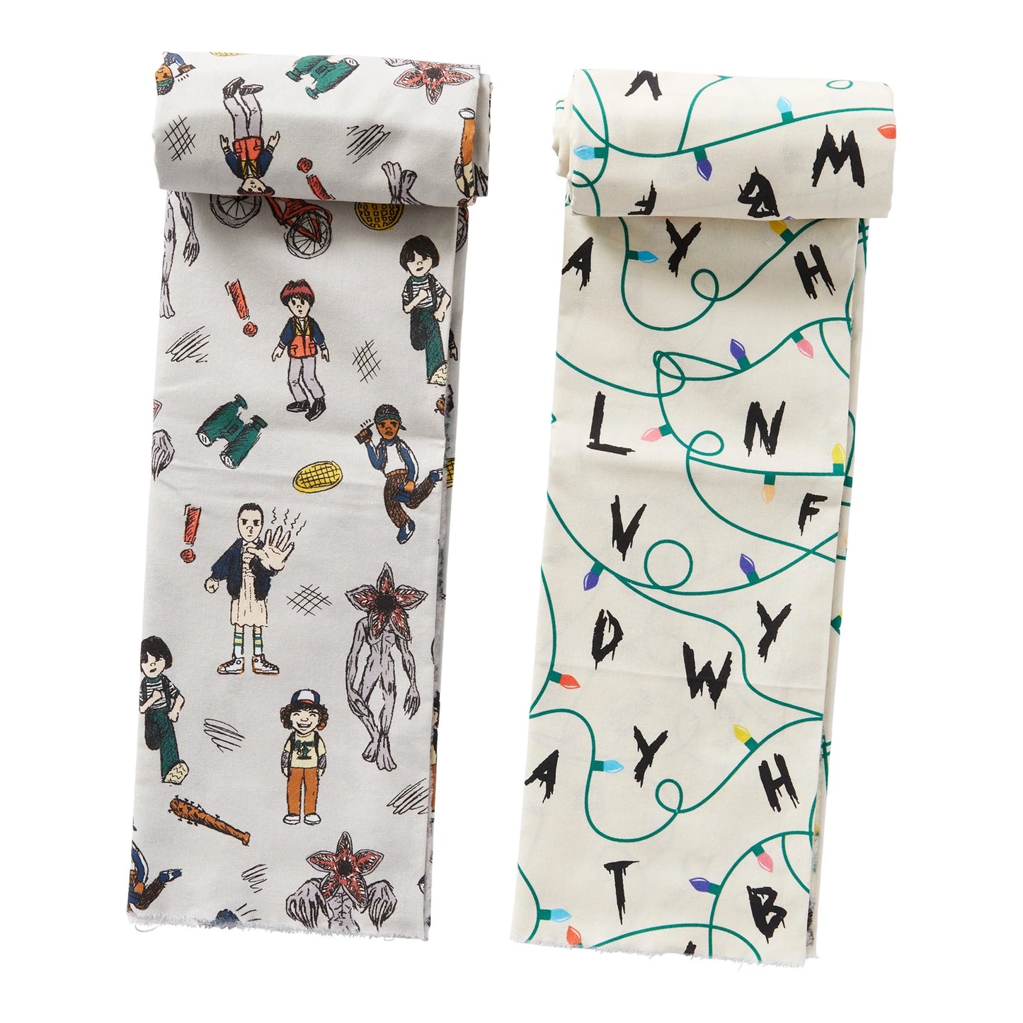 Netflix Stranger Things Cotton Fabric & Patch Diy Kit, 5 Patches And 2 Yards Of Fabric