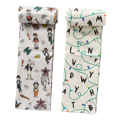 Netflix Stranger Things Cotton Fabric & Patch Diy Kit, 5 Patches And 2 Yards Of Fabric