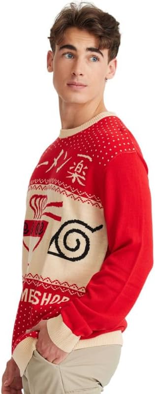 Men's Naruto Shippuden Ichiraku Ramen Shop Holiday Pullover Sweater