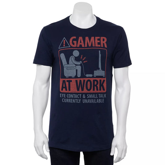 Men's Gamer At Work Graphic Tee T-Shirt