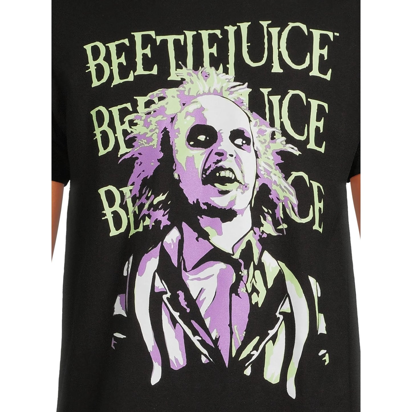 Men's Heather Beetlejuice! Beetlejuice! Beetlejuice! Graphic Short Sleeve T-Shirt Tee