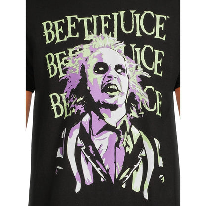 Men's Heather Beetlejuice! Beetlejuice! Beetlejuice! Graphic Short Sleeve T-Shirt Tee