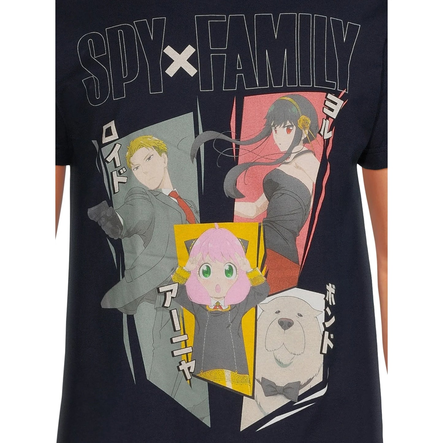 Men's Navy Spy Family Graphic Tee T-Shirt