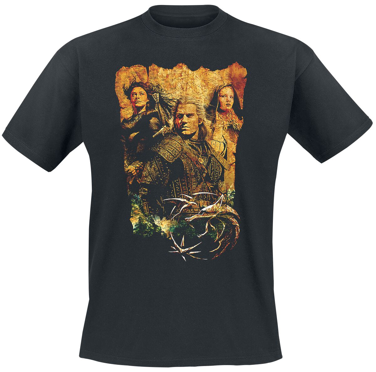Men's The Witcher Netflix Graphic Tee T-Shirt Black