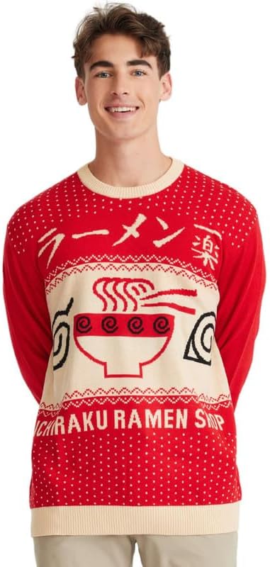 Men's Naruto Shippuden Ichiraku Ramen Shop Holiday Pullover Sweater