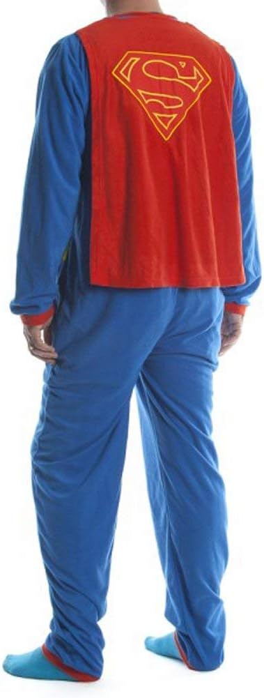 Superman DC Comics Adult Costume Pajamas Cosplay Jumpsuit