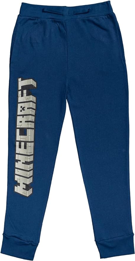 Boys' Minecraft Vertical Big Block Logo Jogger Pants Navy Blue - Rex Distributor, Inc. Wholesale Licensed Products and T-shirts, Sporting goods,