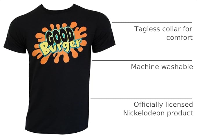 Men's Nickelodeon Good Burger T-Shirt Black Logo Tee