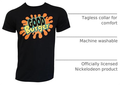 Men's Nickelodeon Good Burger T-Shirt Black Logo Tee