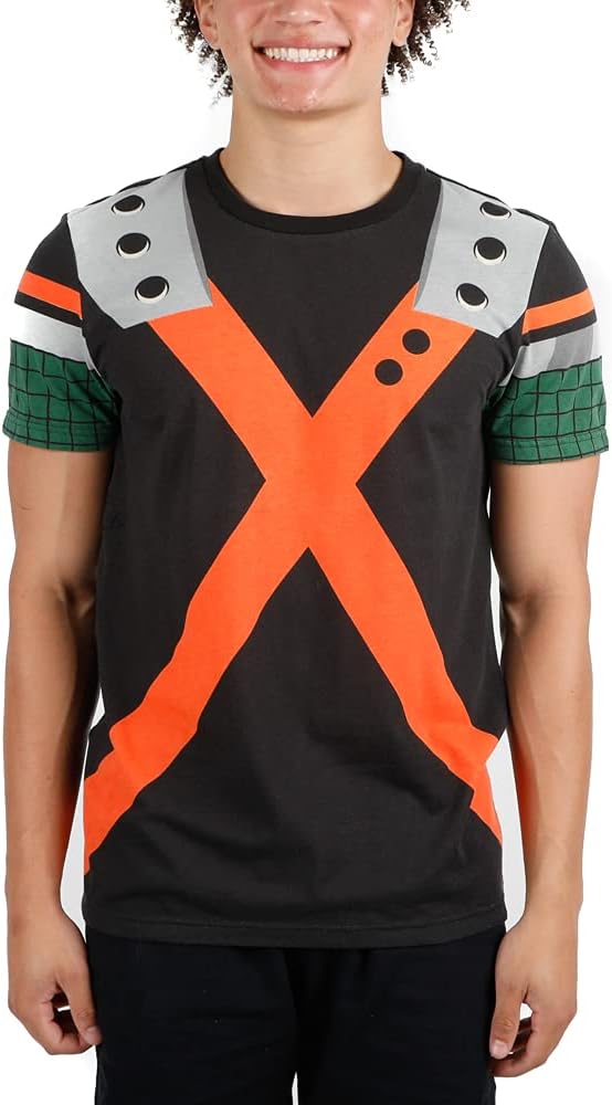 Men's My Hero Academia Bakugo Hero Suit Cosplay T-Shirt Tee
