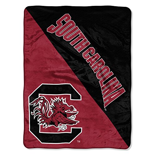 Northwest NCAA South Carolina Fighting Gamecocks Micro Raschel Throw Blanket, 46" x 60", Halftone