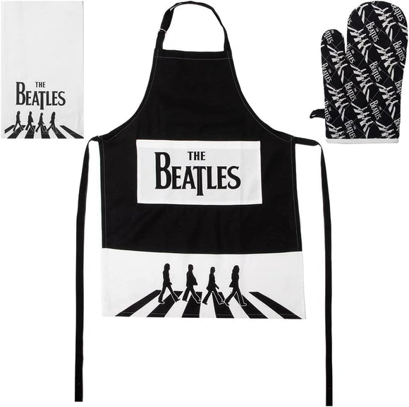 The Beatles Abbey Road Kitchen Textile 3pc Gift Set: Apron, Oven Mitt & Towel