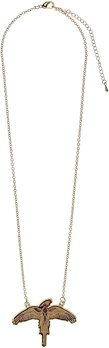 Harry Potter Flying Companion Fire Phoenix Fawkes Necklace