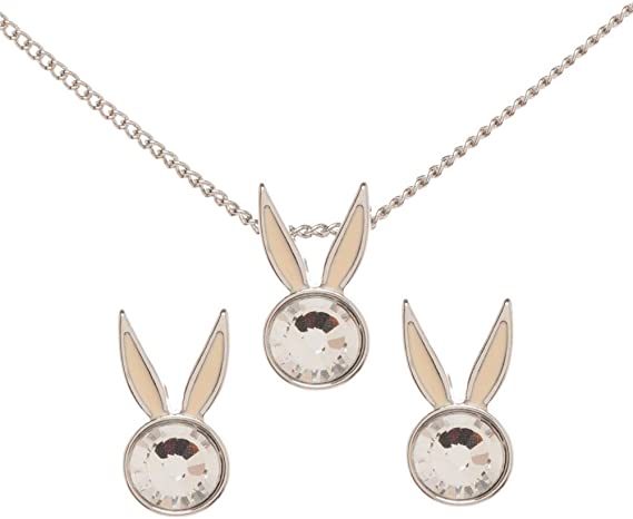 Looney Tunes Bugs Bunny Crystal Jewelry Necklace and Earrings Set