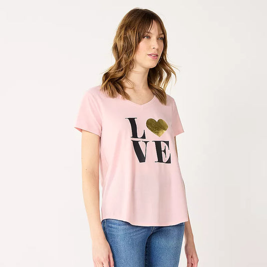 Women's Celebrate Together Love Graphic Tee T-Shirt Pink