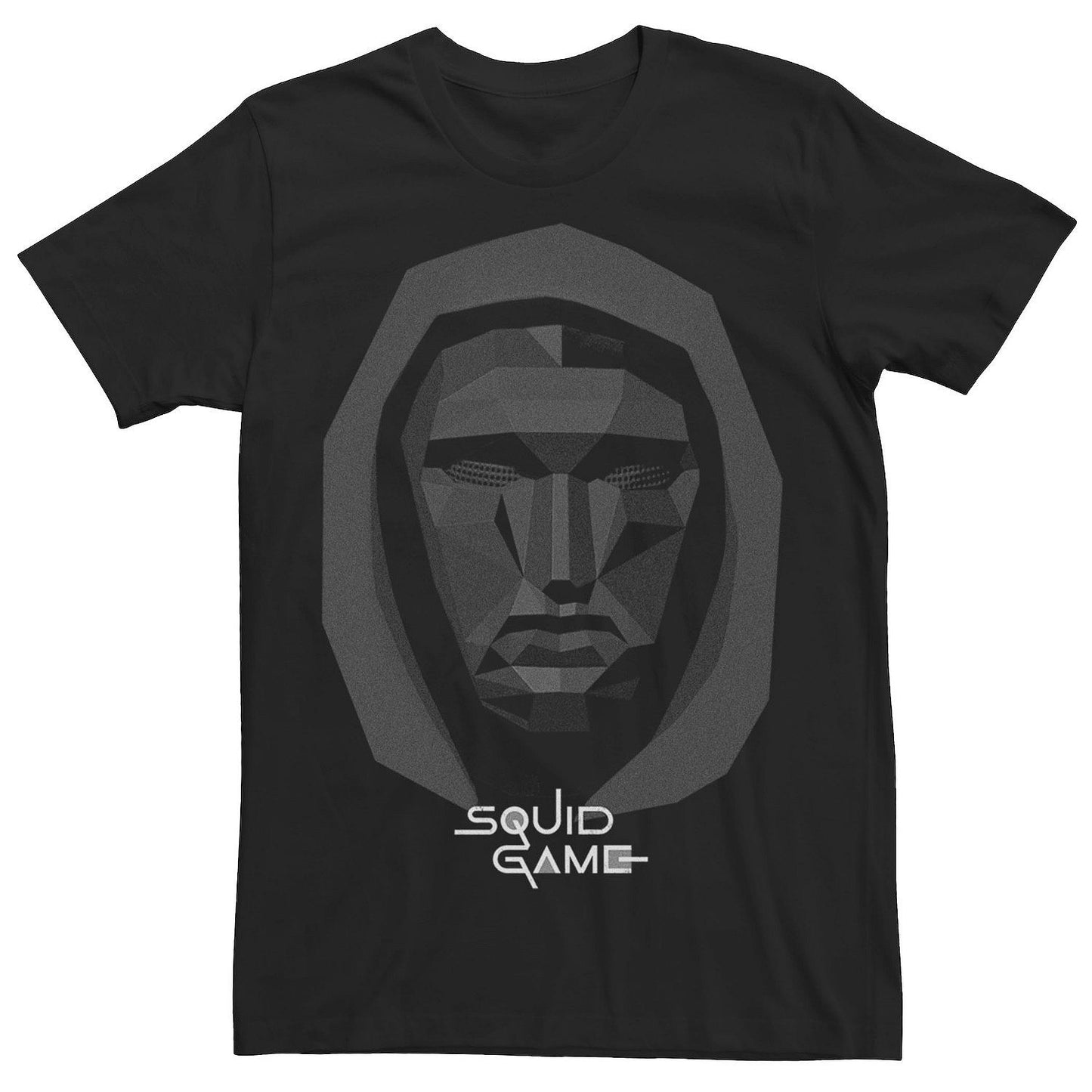 Men's Squid Game Front Man Mask Logo Tee Black